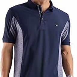 Men's Dual Tone Polo T-Shirt | Feather Touch Feel | Regular Fit | Odour Resistant | Anti-Static | Wrinkle Free | Quick Dry | Stretchable | Lightweight | Sweat-Proof-image-58