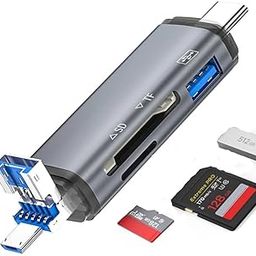Multifunctional 3 in 1 Card Reader with OTG, SD/TF, USB Type C, USB 3.0, Micro USB - Portable for Memory Cards, Compatible with SDHC, SDXC, MMC, RS-MMC, Micro SDXC-2