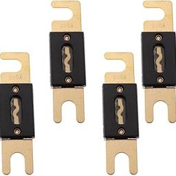 MERISHOPP 4pcs 12 Volts Universal 200AMP ANL Gold Plated Flat Blade Fuses for Car Automotive Vehicle-5