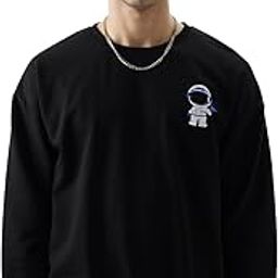 Astro Rock Men Full Sleeve Graphic Printed Cotton and Polyester Black Color Oversized Sweatshirts-image-63