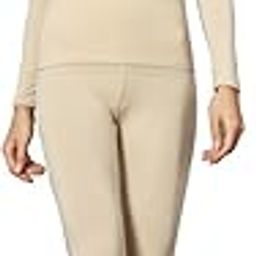 Women s Crewneck Stretch Top Bottom Thin Thermal Underwear Set 1 Set Apricot XS-S (0 2 4 6)-image-93
