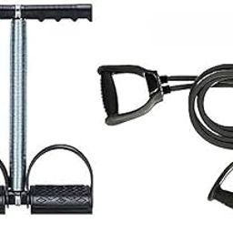 U S TRADERS® Combo of Double Toning Tube & Single Spring Tummy Trimmer for Men & Women | Abs Exerciser, Waist Trimmer, Home Gym Equipment for Full Body Workout & Weight Loss-2