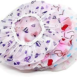 MAHNTMART Reusable Shower Caps (3-Pack) | Waterproof, Multicolor Hair Covers for Women, Men, Kids, and Babies | Great for Bathing, Spas, Salons, Beauty Parlors, Homes, and Hair Care or Treatment-41