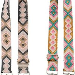 2 Pcs Adjustable Purse Strap Replacement for Women, 1.5" Wide Crossbody Shoulder Strap Bag Strap Boho Handbag Strap-3