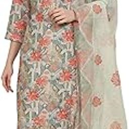 Women's Metallic Cotton Digital Print Unstitched Suit Set-image-19