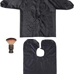 Hair Salon Hair Cutting Cape Set with Salon Barber Overclothes Salon Barber Cape Hairdressing Apron with Neck Brush, Black Belity-image-71
