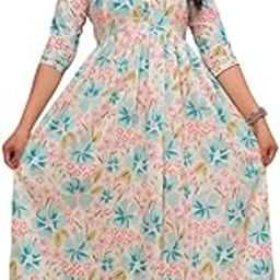 Women's Pure Cotton Floral Printed Maternity Gown | Feeding Kurta with Zippers for Women-image-83