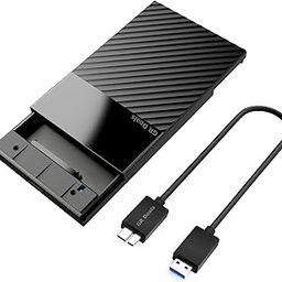 GR Deals 2.5 Inch SATA USB 3.0 HDD/SSD 5Gbps Speed Portable External Enclosure for 7mm and 9.5mm, Tool-Free Design, Plug and Play, Supports UASP Max 6TB. (Micro B USB3.0 Port) (Black).-image-96