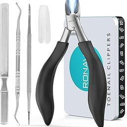 RONAVO Toe Nail Clipper Set - Ingrown Toenail Treatment & Toenail Clippers for Ingrown Nails - Heavy Duty Professional Toe Nail Clippers for Men & Women, Large Toenail Nipper-image-32