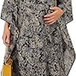 Women's Cotton Feeding Free Size Long Printed Kaftan | Night Dress | Maternity Nighty-picture-54