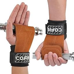 COFIT Wrist Straps for Weightlifting, Workout Wrist Wraps with Dual-Layer Oxford Leather, Enhanced Grip for Optimal Hand and Wrist Protection for Deadlift and Dumbbel - Standard size Brown-picture-29