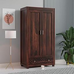 wood crony Solid Sheesham Wood Wardrobe (Design 4)-picture-1