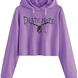 Deathnote Crop Hoodie Women Sweatshirt Causal Stylish Latest Black Pink Lavender White Girl 499 599 Under-image-34