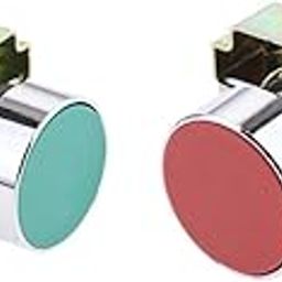 UJEAVETTE 2x Green+Red Momentary Self-Reset Flush Push Button Switch 1 NO 22mm-image-27