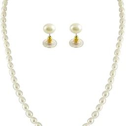 1 Line Oval Pearl Necklace | Necklace to Gift Women & Girls| With Certificate of Authenticity-image-21