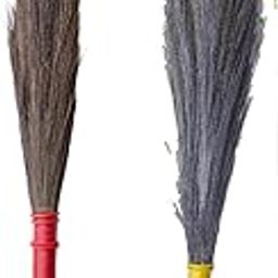 Mr. Kleen Economy & Deluxe Phool Jhadu Combo Pack | No Dust Broom Stick | Natural Silchar Grass with Heavy Duty Long Handle | Durable, Lightweight & Flexible | 43 Inch & 45 Inch | Pack of 2-11