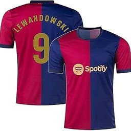 Barca Football Jersey Lewandowski Home Tshirt 2024-2025 for Men and Kids-image-15