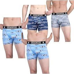 Men's Nylon Stretch Printed Trunk | Ultra-Soft, Breathable Innerwear for Men | Stylish & Supportive Fit-0