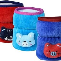 THE LITTLE LOOKERS Bottle Cover for Philips Avent | Soft Plush Stretchable Baby Feeding/Water/Milk Bottle Cover with Easy to Hold Strap | (Blue, Red & Royal Blue, Wide Neck 125ml/4oz)-image-83