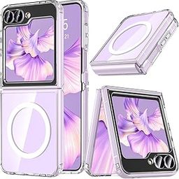 NISHTECH for Samsung Galaxy Z Flip 6 5G Magnetic Transparent Case | Shock Proof Design & Camera Protection | Magsafe Wireless Charging case | Sleek Hard Crystal Cover - Clear Back-picture-20