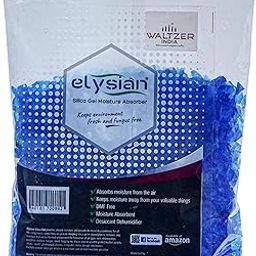 Elysian Blue Crystal Silica Gel Pouch Moisture Absorber for Room, Wardrobe, Shoe, Camera and Lenses - 100 Gram Color Indicating Gel to Avoid Moisture and Fungus-picture-27