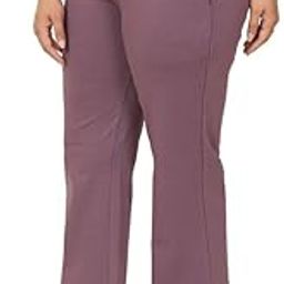 Mlada Plus Size Bootcut Flare Pants for Women Stretch Cotton Knit Boot Cut Mid Waist Flared Trouser Elastic Waist Band Utility Pockets for Formal Office Work Wear and Travel-image-2