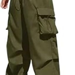 Women’s Polyester Cargo Joggers Comfortable Fit, Utility Style with Multiple Pockets-image-33
