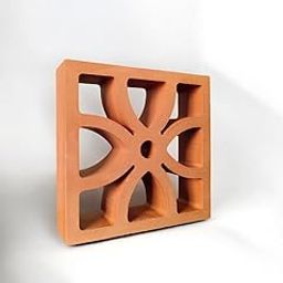 NexDesign - Terracotta Jali Block | Four Petal Design | 200 x 200 x 63mm | Pack of 4-17