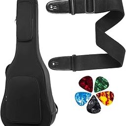 IMAGINEA 41 Inch Guitar Bag Padded Acoustic Covers Bag for Guitar with Belt & 5 Picks, Adjustable Shoulder Strap Bags for Dust-Proof & Oxford Water-Resistant Soft Bags for Acoustic Guitar Bag-picture-31