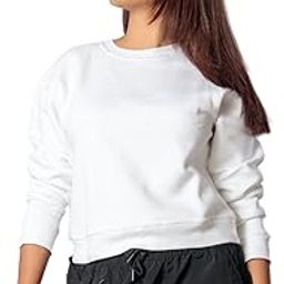 Womens Cotton Ribbed Round Neck Full Sleeve Sweatshirt | Baggy (Oversized) Crew, Pullover for Causal Wear-picture-23