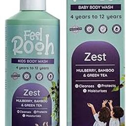 Feel Rooh Zest Kids Body Wash | Mulberry, Bamboo & Green Tea | 4-12 years | pH Balanced, Tear Free | 300ml-image-95