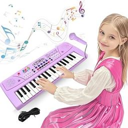 KID KRAZE 37 Keys Kids Piano with Mic Portable Electronic Keyboard Toy Beginners Educational Songs Recording Musical Toys Age 3 to 5 Years Pn07, Purple-image-14