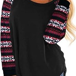 Womens Plus Size Long Sleeve Tunic Crewneck Colorblock Striped Tee Shirt-picture-12