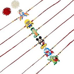 Pride Store Stylish Cartoon Character Kids Rakhi Set with Tilak Pack and Greeting Card for Brother, Sister, Baby Boy, Baby Girl, Chhota Bhai-image-78