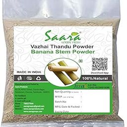 Saara HERBAL FRESH Banana Stem Powder, 100g, Vazhai Thandu Powder, Musa Acuminata, Kele Ka Tana, Unnipindi Powder, Helps To Detoxify The Body (Pack of 2 x 50g)-image-66