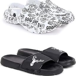Combo Pack of 2 Slipper/Flip Flops/Slides/Clogs/Sandals for Men (Cl-Guday Vs 12Singa & 4LINE)-image-27