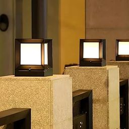 RBSK Gate Light for Home gate/gate lamp/gate Lamps for Outdoor Waterproof/gate Light/gate Pillar Lights for Outdoor for Stairs, Boundries, Pillar, Garden (China)(Bulb Not Included) (Pack of 2)-picture-11