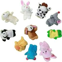 ATORSE Toy 10pcs Velvet Animal Style Finger Puppets Set-image-28