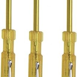 Red Champion Electrical Line TesterPhase Tester Plus Screw DriverElectrician's Tester And Screw Driver With Bulb 3 PACK-20