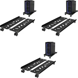 Adjustable Mobile CPU Stand with 4 Rolling Caster Wheels Ventilated Computer Tower Retractable Desktop PC Holder Under Desk Floor Cart Riser 3 PCS-6