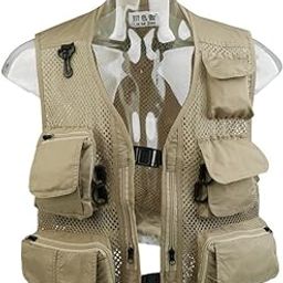 Meadawgs® Men's Mesh Vest Multi-Pocket Outdoor Fishing Photography Waistcoat Jacke L|Sporting Goods | Fishing |1 Piece Mesh Fishing Vest-picture-6