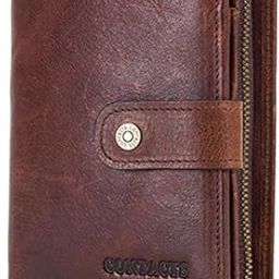 Men's Genuine Leather Wallet | RFID Blocking Wallet for Men's | 12 to 14 Card Slots Including 1 ID Window | 1 Zipper Coin Pocket, Brown……-18