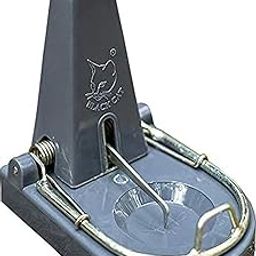 Metal and Plastic Rodent Rat Trap | Black Cat Rat Trap | Mouse Catch,Kill (Grey, Medium) (Pack of 1)-9