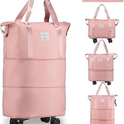 Duffel Trolley Bags for Travel,Luggage Bags for Travel,Rolling Duffle Bag with Wheels,Travel Bags for Luggage Trolley,Expandable Foldable Duffle Bag with Wheels (Multicolor)-image-33