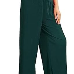Women's Pleated Palazzo Pants with Comfortable Fit, Stylish Pleated Design, Versatile for Casual and Formal Wear, Free Size, (Parent)-image-29