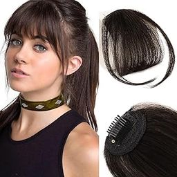 RichCurls Clip-In Bangs Hair Extensions for Women – Natural Black Side Curtain Hair Bangs – Lightweight Hair Extensions & Accessories for Women and Girls-image-44