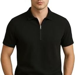 Men's Solid Cotton Rich Polo T Shirt | Collar Tshirts | Half Sleeves | Plain-Regular Fit (Available in Size 38-44 or S to XL)-image-87