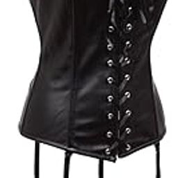 yl Leather Strapped Bustier Lingerie Steampunk Open Bust Corset Overbust Brustfreie Corsage Black Corsets Tops with Skirts-image-43