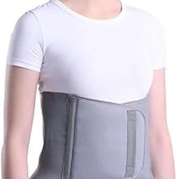 Abdominal Support Belt, Postpartum Recovery Wrap, Adjustable Waist Band, Grey-image-23