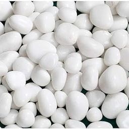 Pebbles for Decoration - Pebbles for Plants Pots - Pebbles for Garden Home Decor, (1 kilograms, White Polish Pebble)-image-95